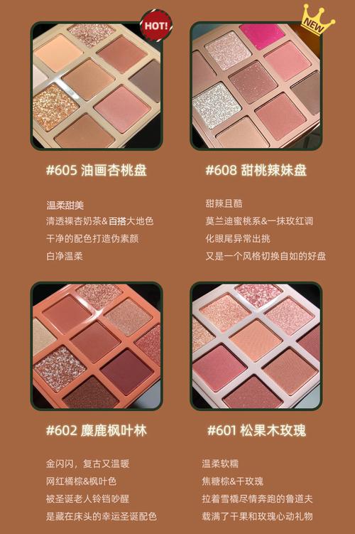 gogotales戈戈舞圣诞巧克力眼影盘605初学者哑光珠大地色闪粉防水601