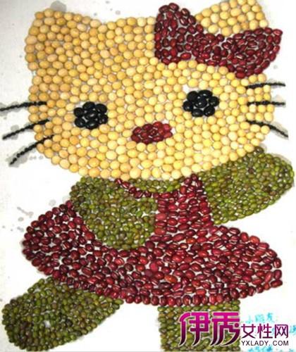 儿童豆子粘贴画图片欣赏