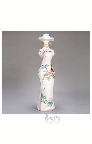 厂家供应一斤装特色陶瓷旗袍酒瓶美女酒具酒坛子酒罐批发直销