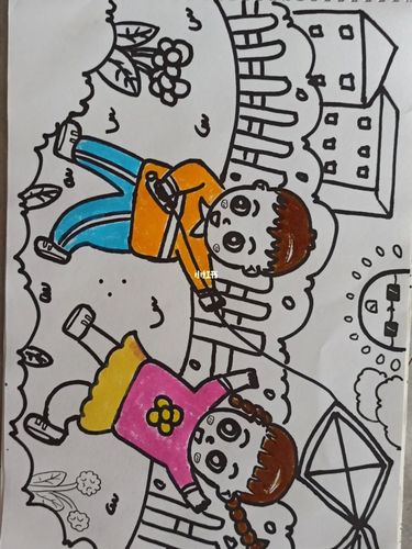 幼师考编二十分钟主题画_幼师_上色_放风筝_文化_绘画