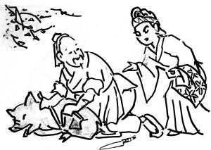 曾子杀猪(韩非子寓言)