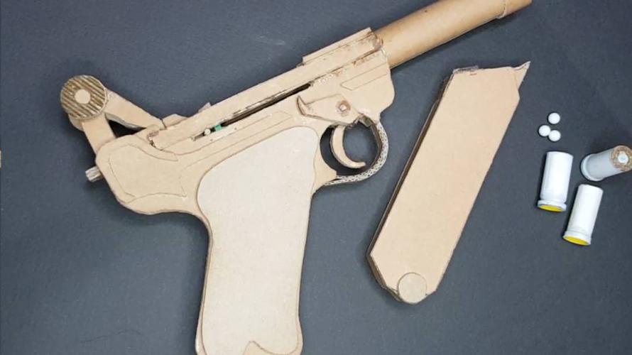 用纸板做98k教程图纸板玩具可以发射玩具枪制作图纸设计图提供下载