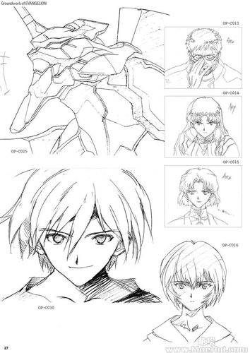 会员线稿集eva新世纪福音战士原画集数字版三卷合集909p