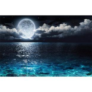 新款夜晚的海边海景系列5d贴钻十字绣 diy钻石画 外贸货源专供