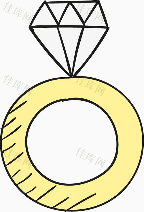 手绘砖石戒指_卡通手绘_596*876px_编号5687813_png