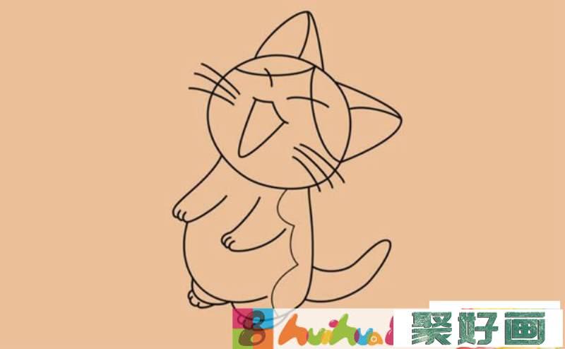 小猫简笔画的画法步骤图解怎么画简笔画教程