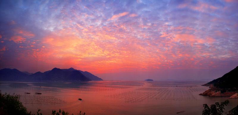 霞浦日出红艳艳