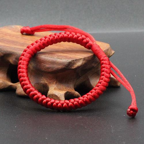 肖战同红绳手链编织六号72号玉线戒指红色绳子绳