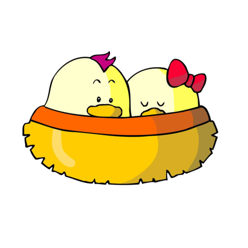 白底卡通小鸡头像