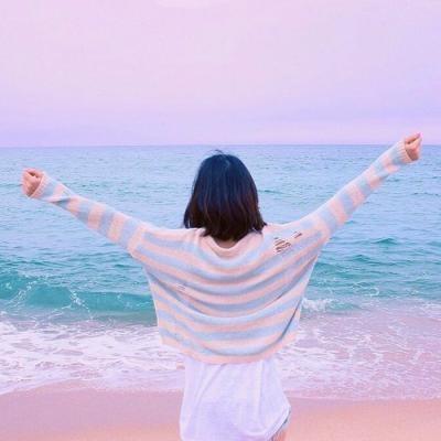 小清新女生海边背影头像高清2019 一个人在海边头像孤单背影