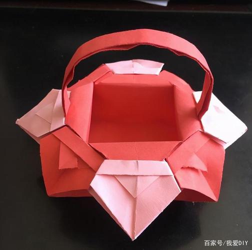 手艺宝妈教你折纸篮子,如一朵绽放的花朵,简单又易学!附教程