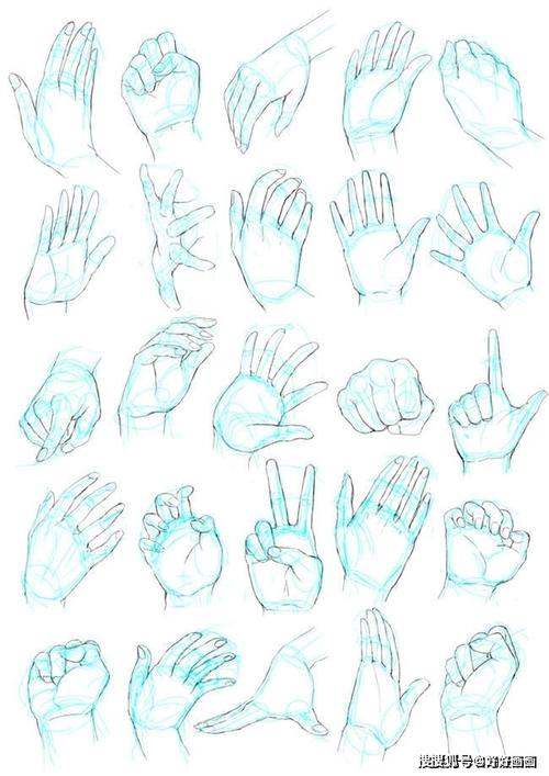 漫画手的画法步骤图详解