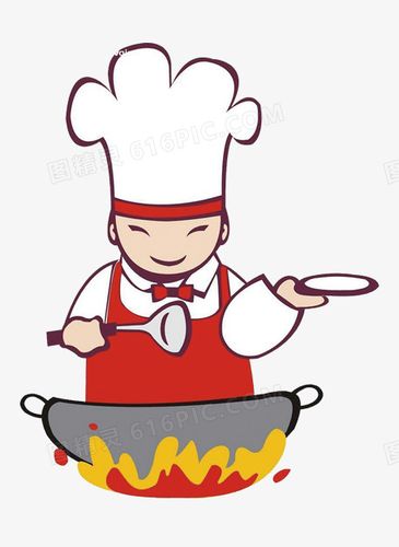关键词:卡通人物卡通厨师厨师人物白色红色图精灵为您提供炒菜的厨师