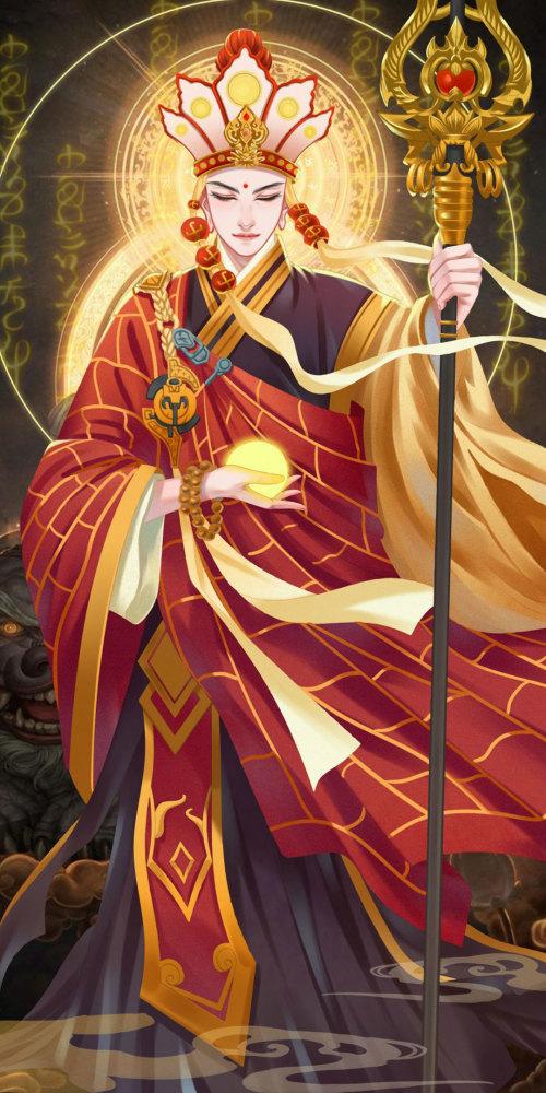 动漫壁纸:唐玄奘唐僧手机壁纸,我佛慈悲,度千万人