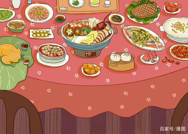 年夜饭插画出来了!来感受一波年味儿吧!