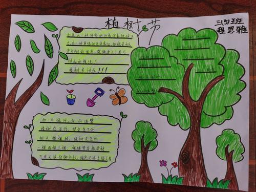 马祖常学校植树节主题活动 写美篇 同学们还通过一张张精美的手抄报