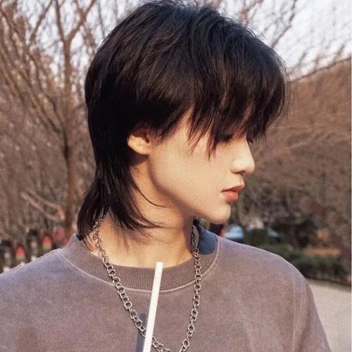 狼尾假发网红鲻鱼头套短发逼真蓬松自然帅气日系韩版学生男女用沐宴