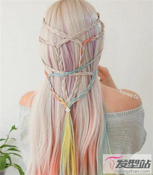 长发波西米亚编发 长发染发梦幻迷人-长发发型-发型站_最新流行发型