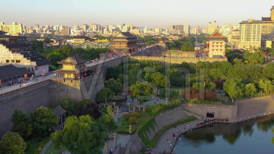 【原创·可商用】航拍西安永宁门_3840x2160_高清视频素材下载(编号