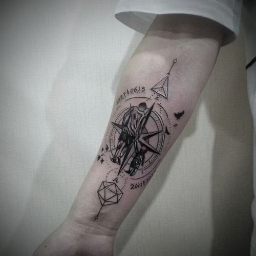 苏州纹身师作品分享  今日作品 这位父亲的小孩今年10岁啦 于是提前找