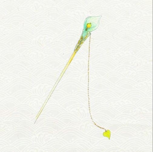 手绘水彩 古典发簪~~ (via lcy菜园子_插画 )