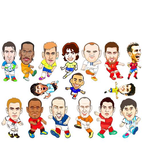 卡通足球巨星行李箱贴纸拉杆箱旅行箱子电脑吉他防水贴画梅西贴纸创意