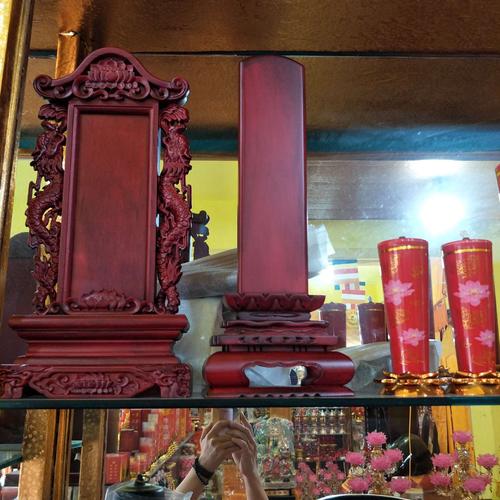 觉缘宗教文化用品 寺院法器定制 天然实木供奉三位一套的供天牌位