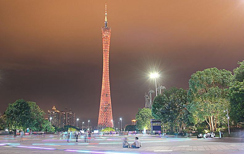 广州塔,小蛮腰,花城广场,夜景