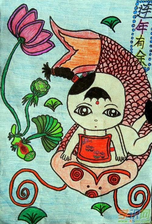 春节传统文化绘画作品