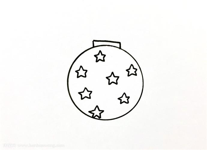 圣诞彩球怎么画