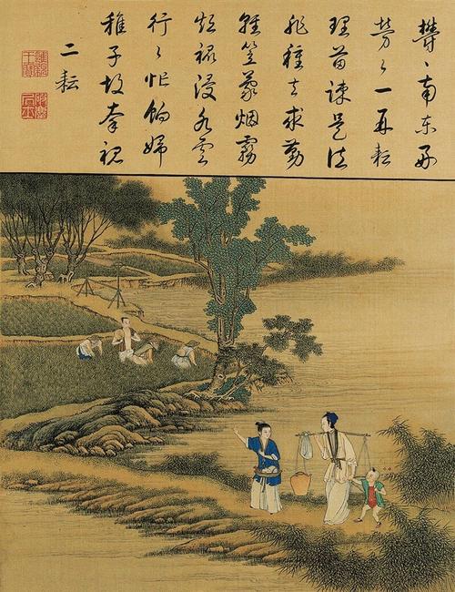 《耕织图》是南宋绍兴年间画家楼璹所作,作品得到了历代帝王的推崇和