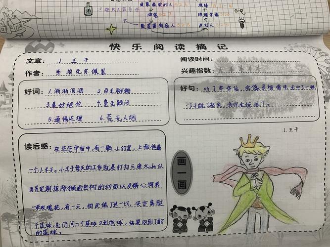 五一班阅读交流课——《小王子》读书笔记展示