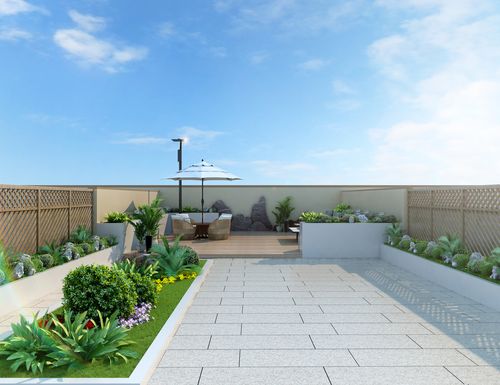 停车场鸟瞰,泰式外立面,庭院|空间|商业空间设计|允诺