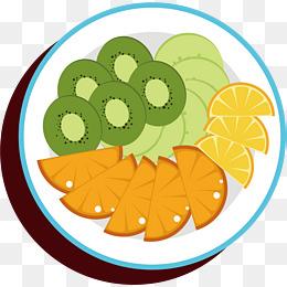矢量手绘水果拼盘