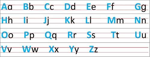 汉语拼音四线格大小写对照表,拼音表