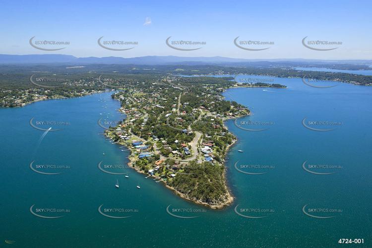 aerial photo fishing point