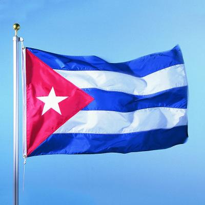 工厂现货批发90*150cm 3*5ft 古巴国旗4号涤纶旗帜 cuba flag