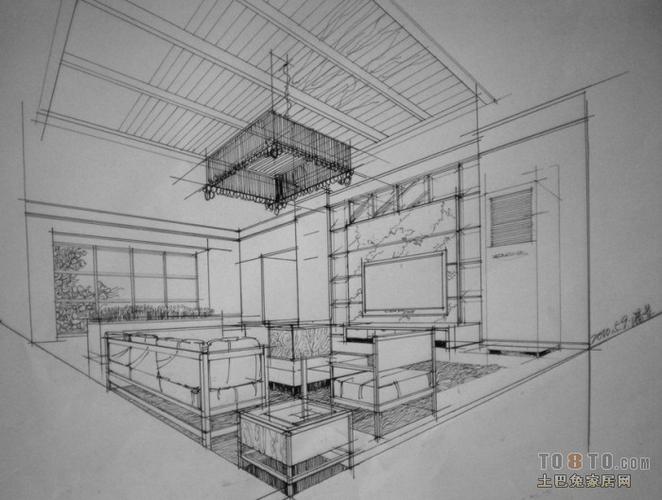 手绘中式客厅图集欣赏