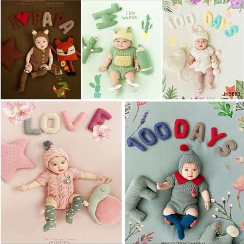 新款拍照背景影楼照相摆拍百天背景纸婴儿满月小宝宝迷你儿童摄影