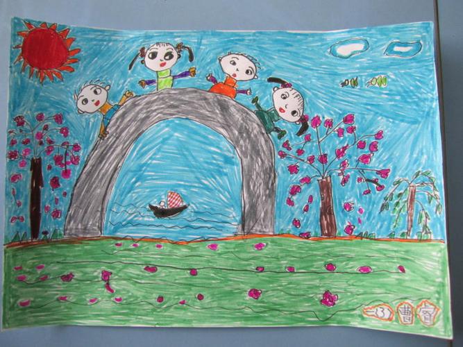 瞧,我画的鼋头渚多美呀!