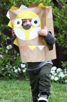 包装纸袋手工制作的动物外观服装头套教程图解