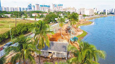 海口红城湖公园完善设施 每500米建一座公厕