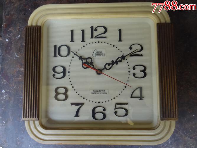 80年代康巴丝二号电池石英钟老石英钟老钟表