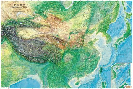 中国地理地形图
