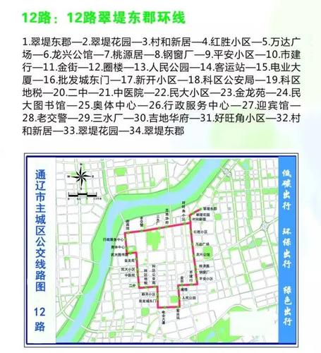 最新官方通辽公交车线路图