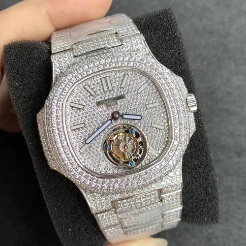 r8新品 patekphilippe 百达翡丽鹦鹉螺满天星钢带到货.