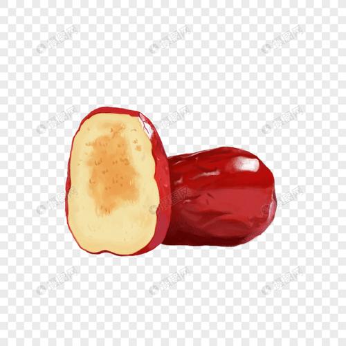 免抠元素 手绘/卡通元素 红枣.psd 860_860