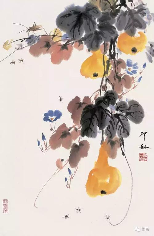 萧朗花鸟写意画50幅!美醉了!_中国画_零二七艺考