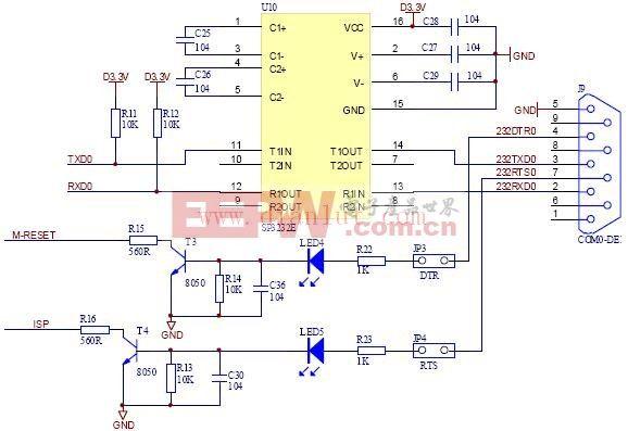 rs232通信接口电路图