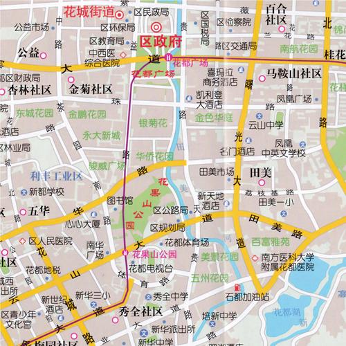 花都区地图广东省广州市花都区交通游览图花都区旅游